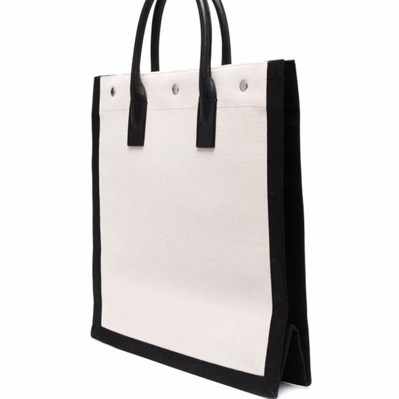 NWT Authentic Saint Laurent Rive Gauche Tote Bag in Greggio Nero! MSRP $1,995 - Picture 9 of 16